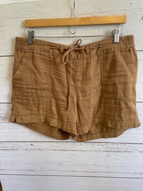 Old Navy Caramel Cotton Drawstring Waist Shorts, size L